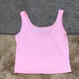 Pink shein crop/tank top